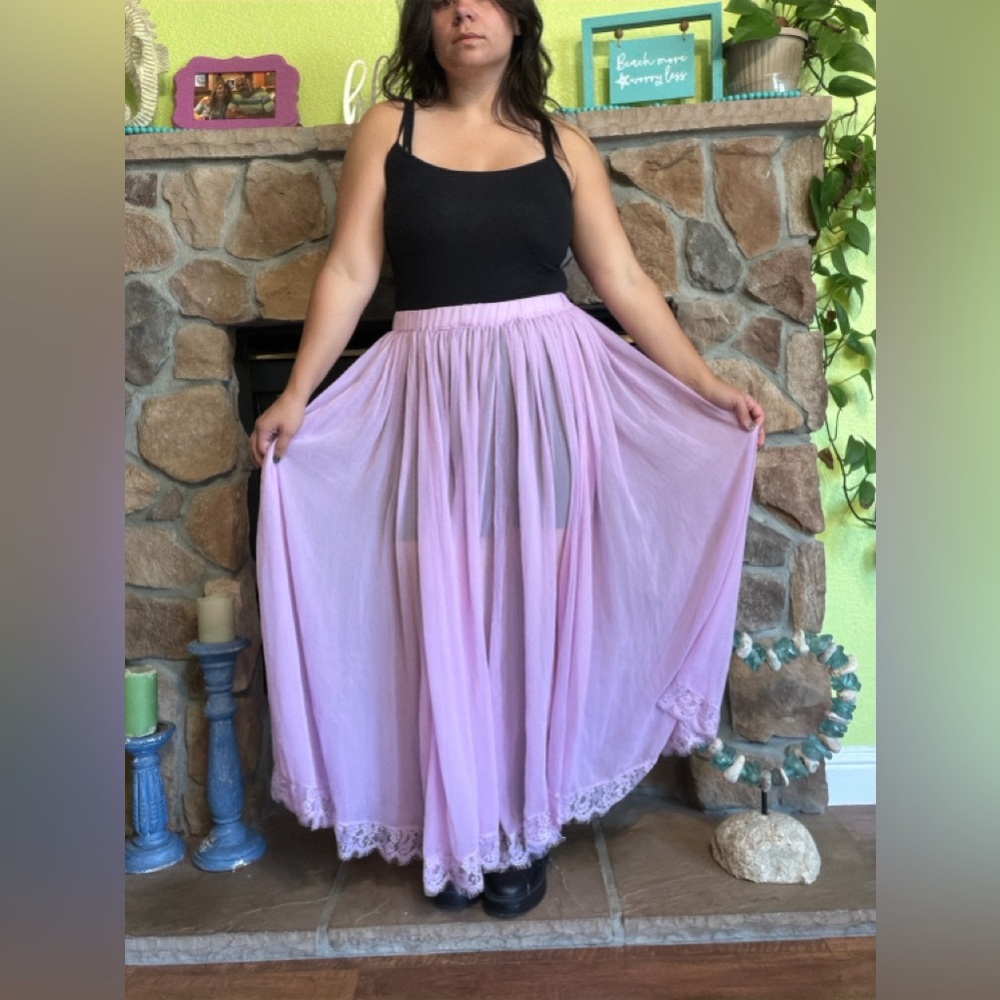 NWT Anthropologie Sheer Maxi Skirt - Picture 2 of 9